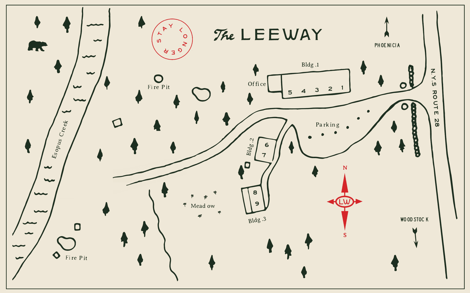 Property map showing the location of 1.5 Bedroom Suite